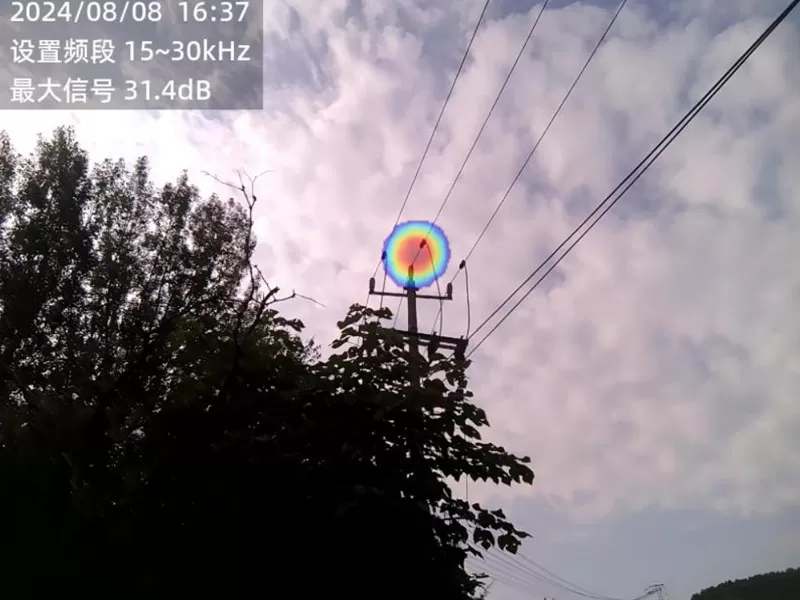 Diagnóstico de descarga parcial de imagens acústicas de linhas aéreas de 10kV