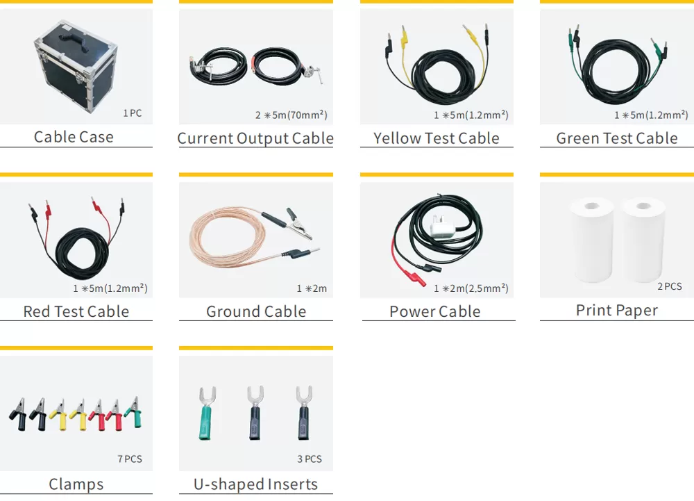 Accessories of HCG-1000 Pro Primary Current Injection Test System Accessories of HCG-1000 Pro Primary Current Injection Test System