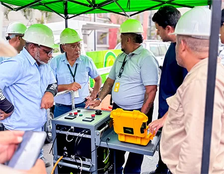 Teste de equipamentos de segurança elétrica elecgene