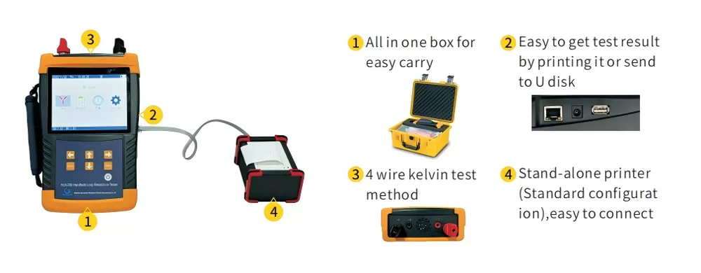 Features of HLR-100 Hand-held 100A Micro-Ohmmeter Features of HLR-100 Hand-held 100A Micro-Ohmmeter