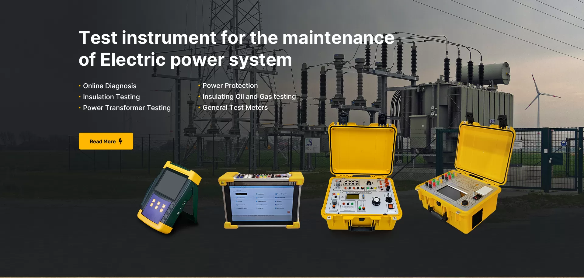 Instrumento de teste para a manutenção do sistema de energia elétrica